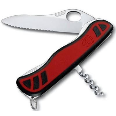 Canivete Victorinox Sentinel One Hand - Preto/Vermelho