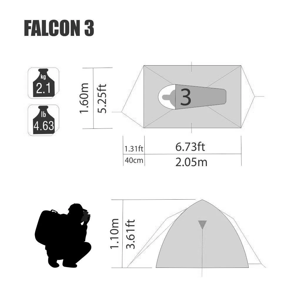 Barraca NTK Falcon 3 Pessoas