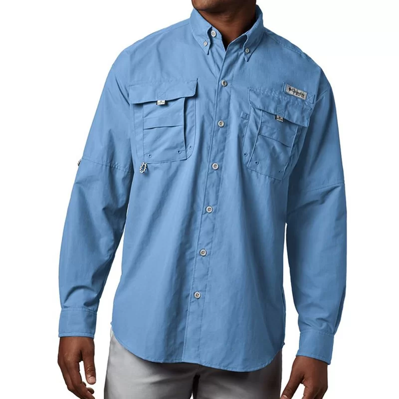 Camisa Columbia Bahama II LS Masc - Azul Claro