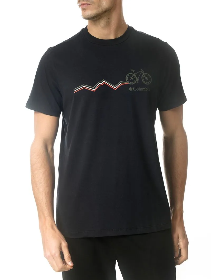 Camiseta Columbia Bicycle Blazing Trails Preto