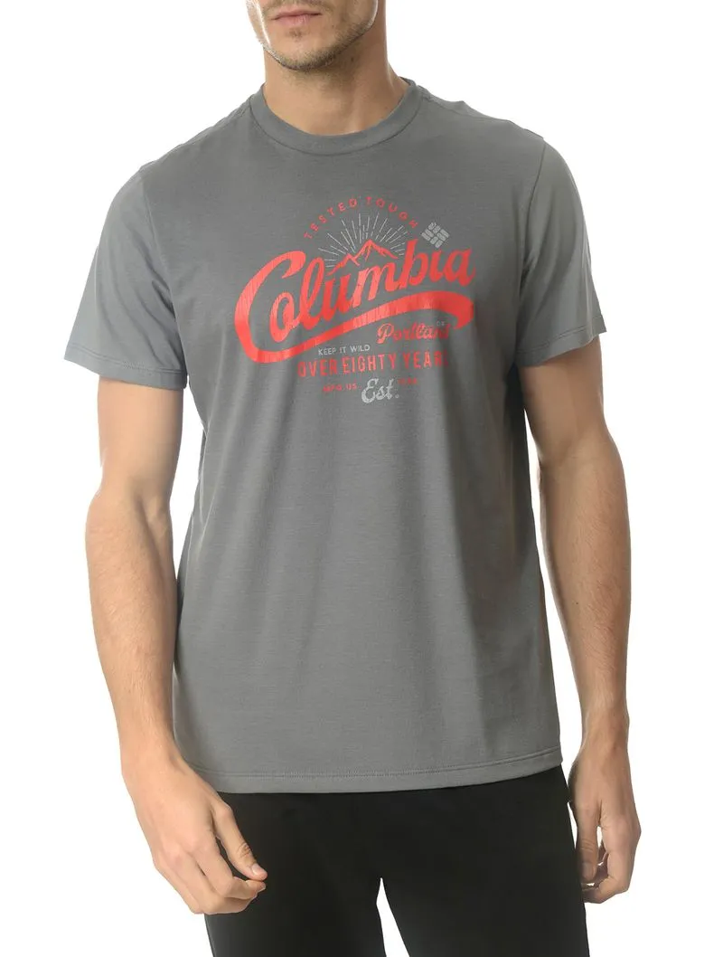 Camiseta Columbia Big C Branded Masc Cinza