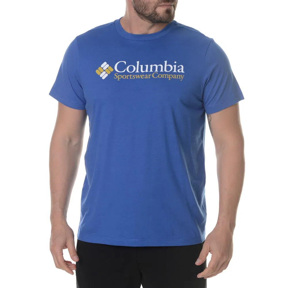Camiseta Columbia CSC Brand Retro Masc Azul