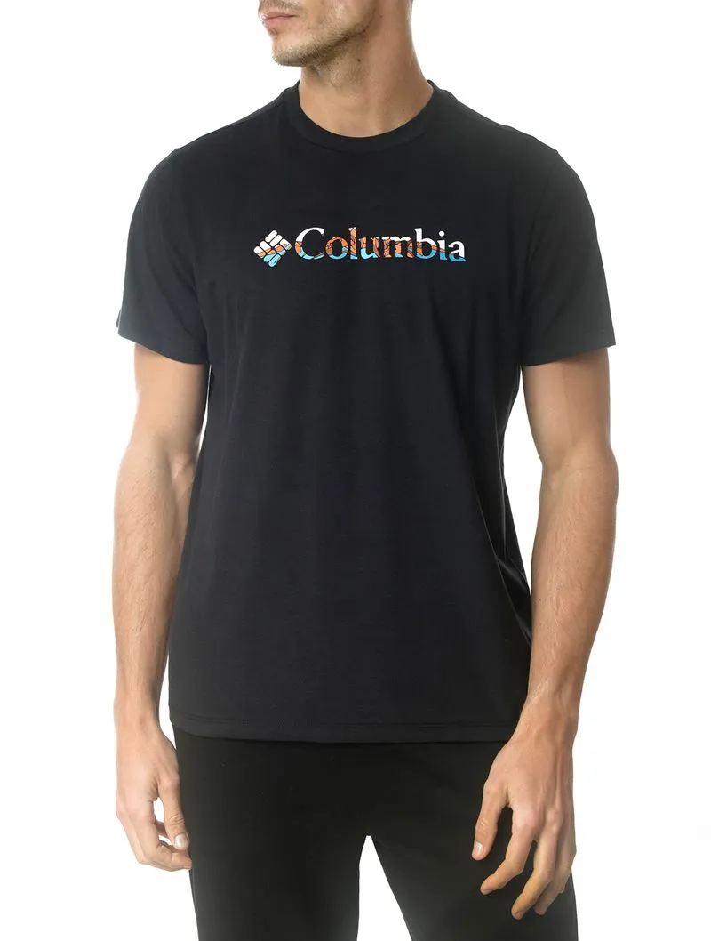 Camiseta Columbia Fractal Brand SS Masc Preto