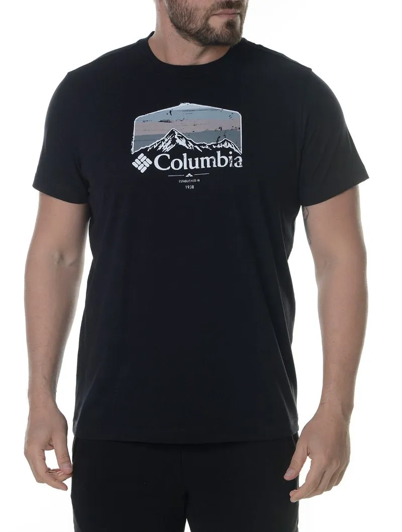 Camiseta Columbia Linear Range Masc Preto