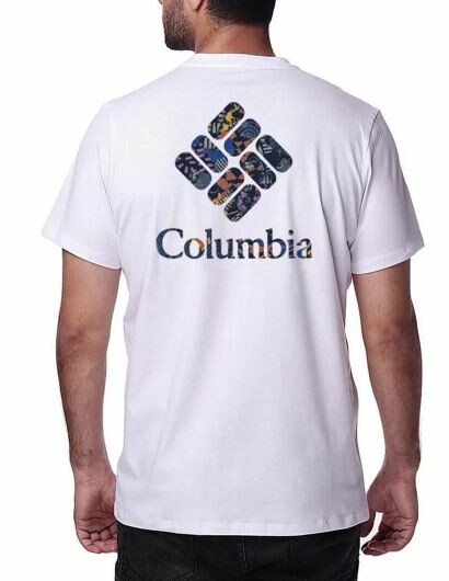 Camiseta Columbia Maxtrail Logo Masc - Branco