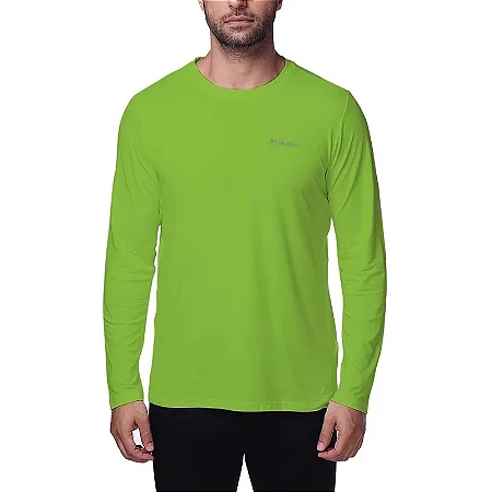 Camiseta Columbia Neblina ML Masc - Verde Limo