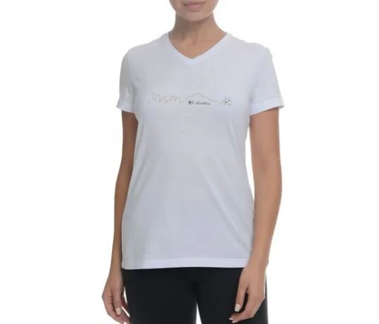 Camiseta Columbia South Rim Bicycle Fem Branco