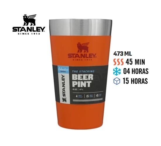 Copo Trmico Stanley Sem Tampa 473ml Laranja