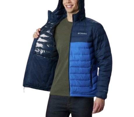 Jaqueta Columbia Powder Lite Hooded Masc - Azul/Marinho