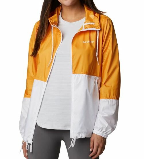 Jaqueta Columbia Flash Forward Windbreaker Fem - Laranja/Branco