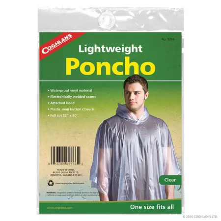 Poncho Impermevel Coghlans Lightweight Rain White