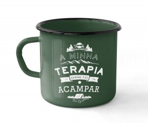 Caneca Guepardo Esmaltada Camping Terapia