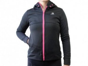 Jaqueta Salomon Flyte Hoodie Fem - Preto