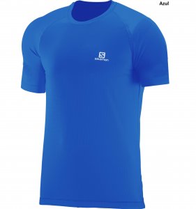 Camiseta Salomon Thermo SS Masc Azul M