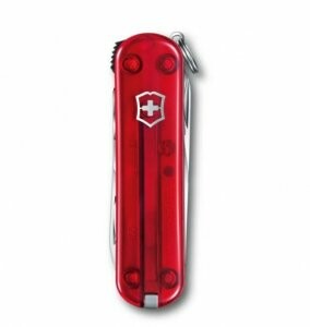 Canivete Victorinox Delemont Nailclip 580 8 Funes Translucido 6,5 cm  - Vermelho