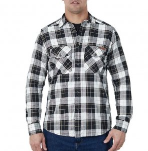 Camisa Invictus Lumberjack Summer Masc - Preto/Branco/Caqui