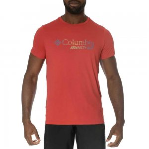 Camiseta Columbia Neblina Montrail MC Masc - Vermelha