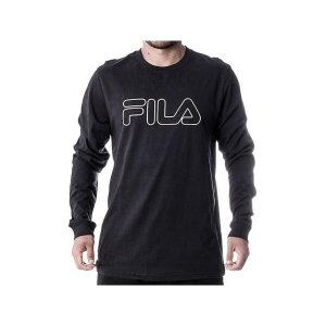 Camiseta Fila Letter Outline Masc Ml - Preto