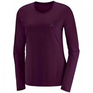 Camiseta Salomon Sonic LS UV ML Fem Roxa