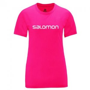 Camiseta Salomon Trainning IV PINK LOGO Fem