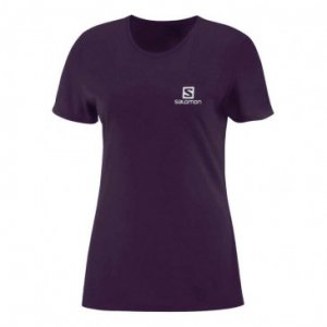 Camiseta Salomon Trainning SS Fem Violeta