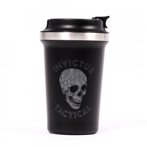 Copo Invictus Racon Skull 350 ML Preto