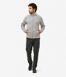 Fleece Glacier The North Face Full Zip Masc - Cinza