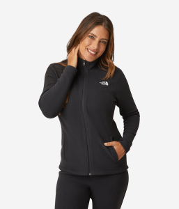 Fleece Glacier The North Face Full Zip Fem - Preto