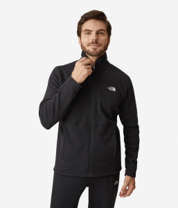 Fleece Glacier The North Face Full Zip Masc - Preto