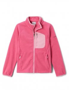 Jaqueta Columbia Fast Trek III Fleece Full Zip Kids - Rosa