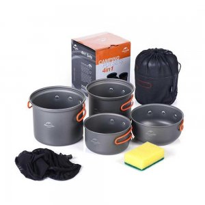 Kit de Panelas Naturehike Mountain Cook 4 Peas - Modelo Novo