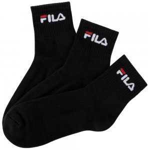 Meia Fila Cano Mdio Preta 39 - 43 (3 Pares)