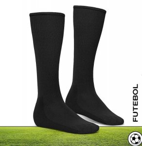 Meio Selene Futebol Kids - Preto  29-34 (Cano Longo)