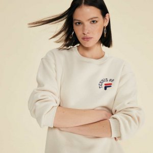 Moletom Fila COURT CLUB Fem Creme