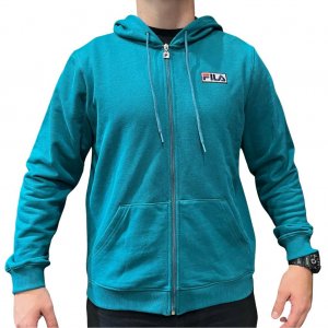 MOLETOM FILA ESSENTIAL COM CAPUS-ZIPER VERDE PETRLEO MASC