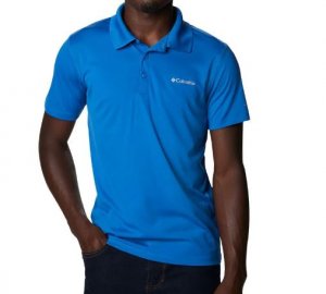 Camisa Polo Columbia Zero Rules Masc - Azul