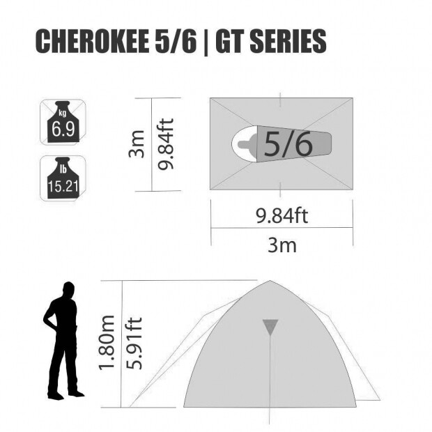 Barraca NTK Cherokee GT 5/6 Pessoas