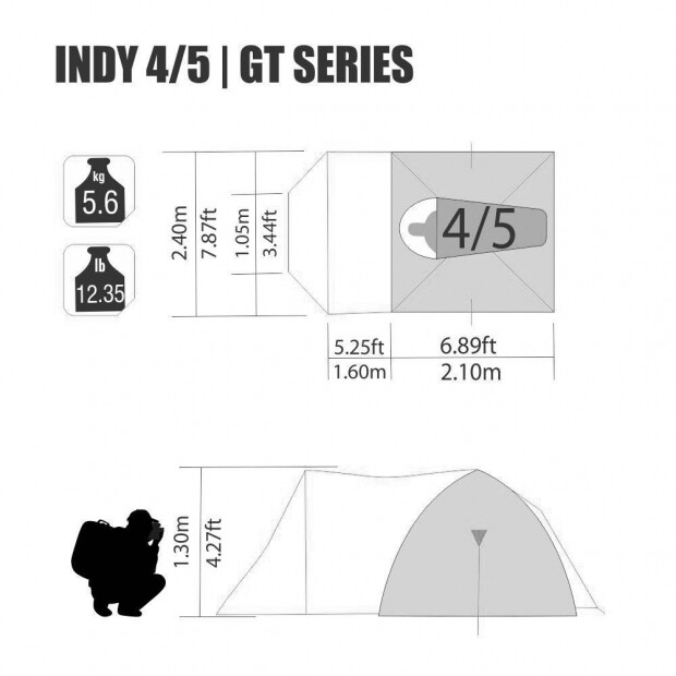 Barraca NTK Indy GT 4/5 Pessoas