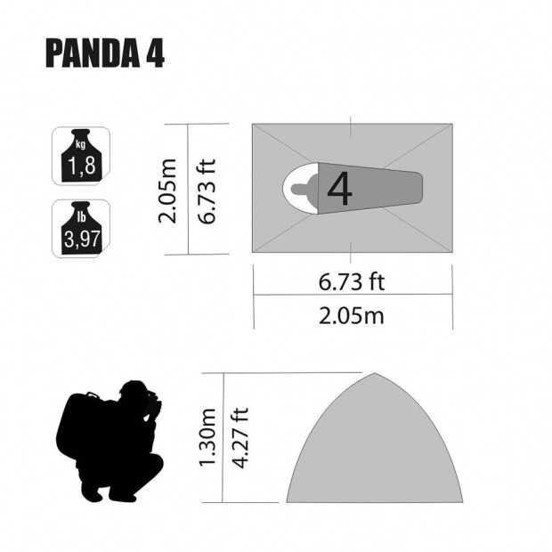 Barraca NTK Panda 4 pessoas