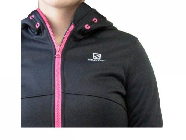 Jaqueta Salomon Flyte Hoodie Fem - Preto