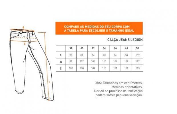 Cala Invictus Jeans Legion 2.0 Masc - Preto