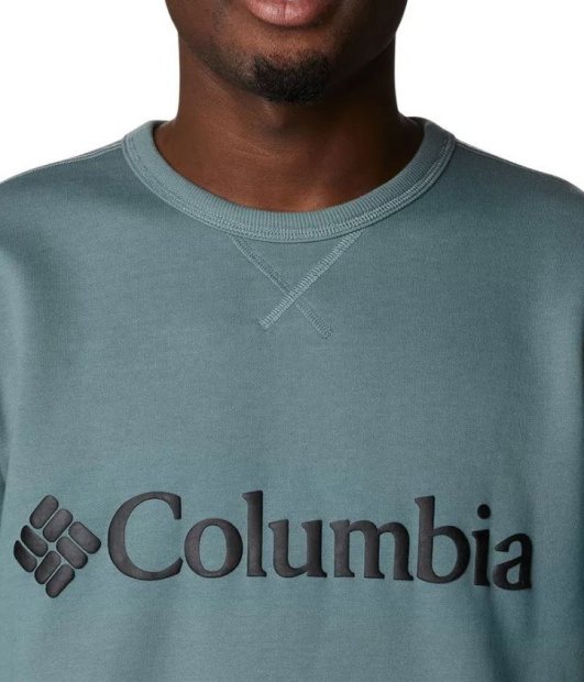 Blusa Columbia Logo Fleece Crew Masc - Verde