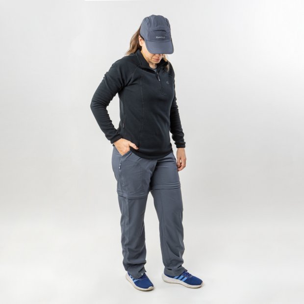 Blusa Curtlo Zip Thermofleece Fem - Preto