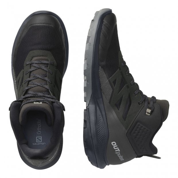 Bota Salomon Outpulse Mid Gtx Masc - Preto (Impermevel)