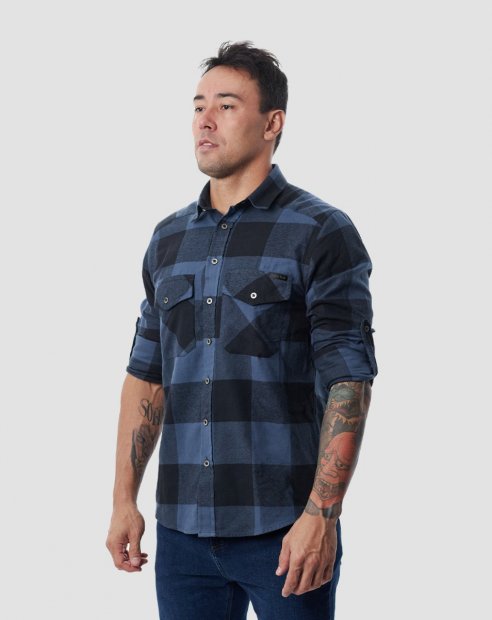 Camisa Invictus Lumberjack Flanela - Azul