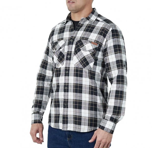 Camisa Invictus Lumberjack Summer Masc - Preto/Branco/Caqui