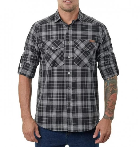 CAMISA INVICTUS LUMBERJACK TEXAS CINZA