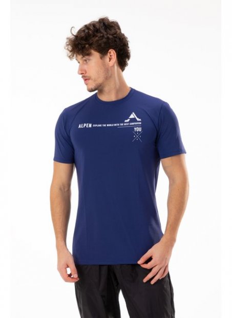 Camiseta Alpen Uv Dry High Masc - Azul Nutico