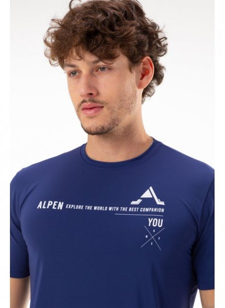 Camiseta Alpen Uv Dry High Masc - Azul Nutico
