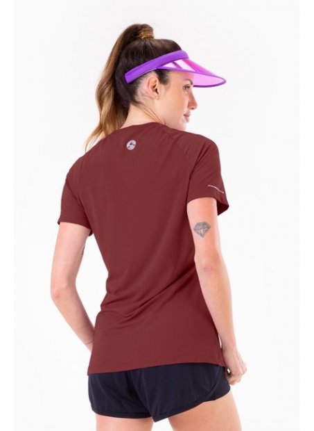 Camiseta Alpen Uv Dry Woof Fem - Bordo Marsala